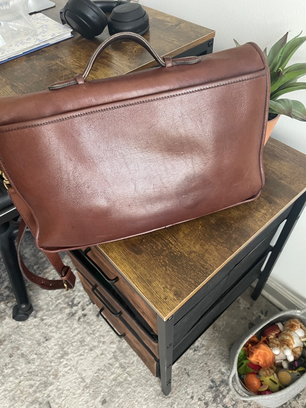 Vintage Coach Lexington Messenger Bag Briefcase British Tan - Picture 12 of 16